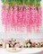 12 Pack Wisteria Hanging Flowers, 3.6 Feet/Pcs Fake Wisteria Flowers Garland(Pink)